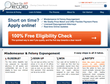 Tablet Screenshot of clearupmyrecord.com